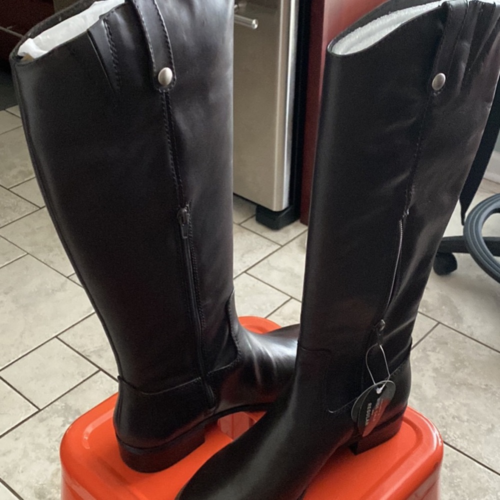 Long brown boots